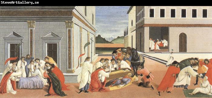 Sandro Botticelli Three miracles of St Zanobius reviving the dead (mk36)